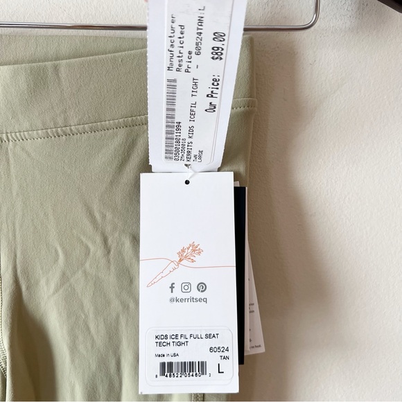 Kerrits Kids Ice Fil Full Seat Tech Tight Size Large NEW UPF 50+ - Picture 4 of 10